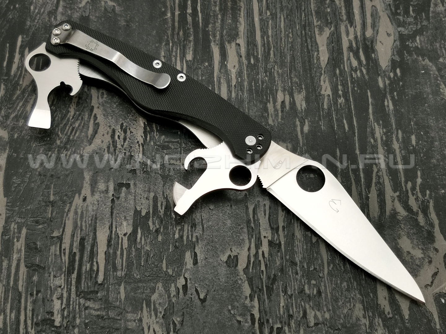 Нож Spyderco Clipitool Standard C208GP, сталь 8Cr13Mov satin, рукоять G10 black