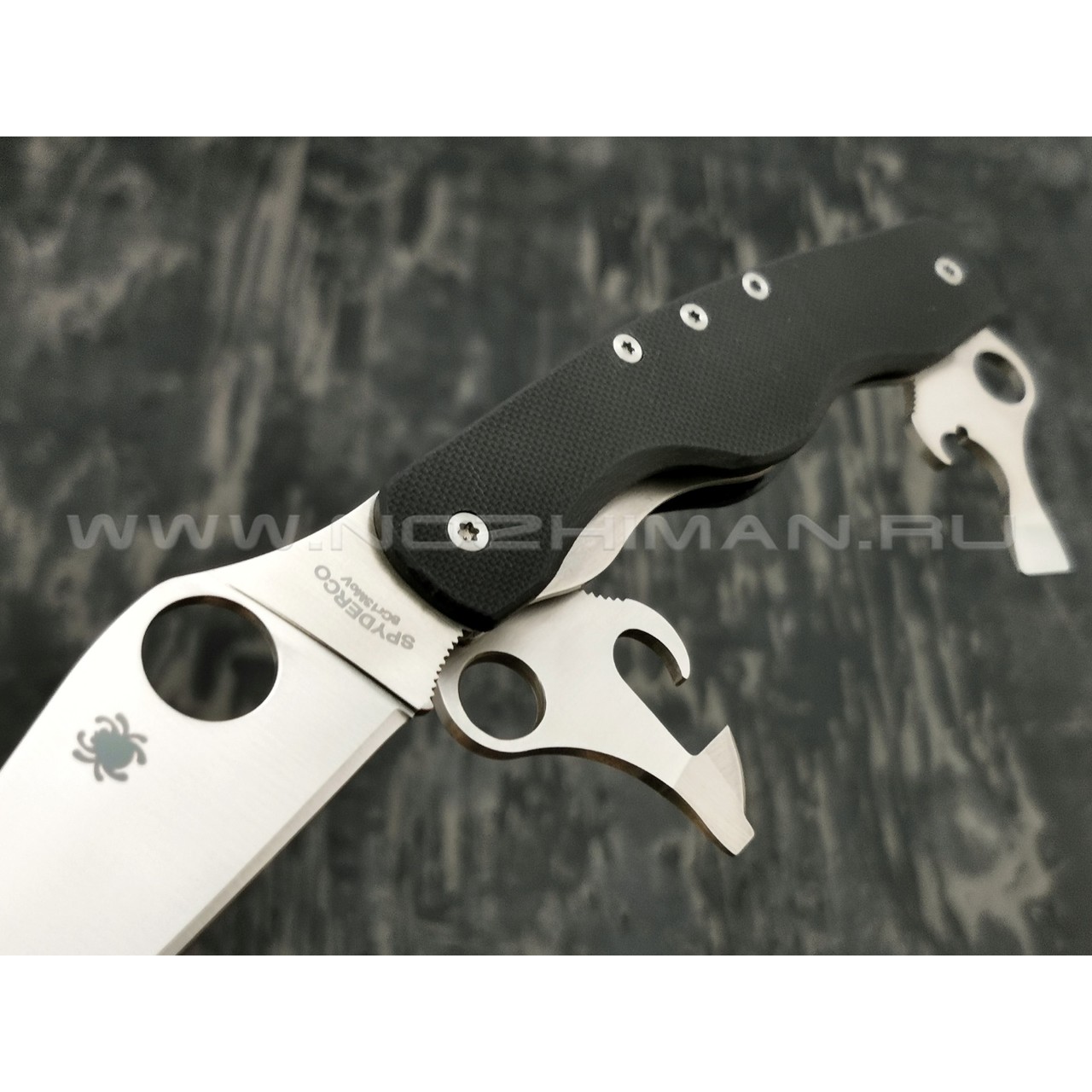 Нож Spyderco Clipitool Standard C208GP, сталь 8Cr13Mov satin, рукоять G10 black