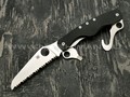 Нож Spyderco Clipitool Rescue C209GS, сталь 8Cr13Mov satin, рукоять G10 black