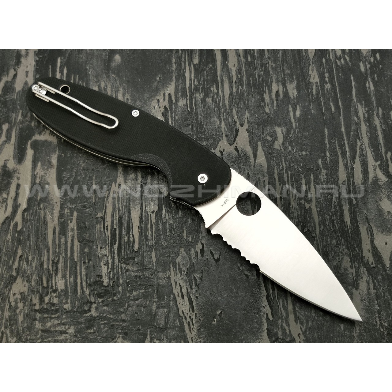 Нож Spyderco Emphasis PS C245GPS, сталь 8Cr13MoV satin, рукоять G10 black