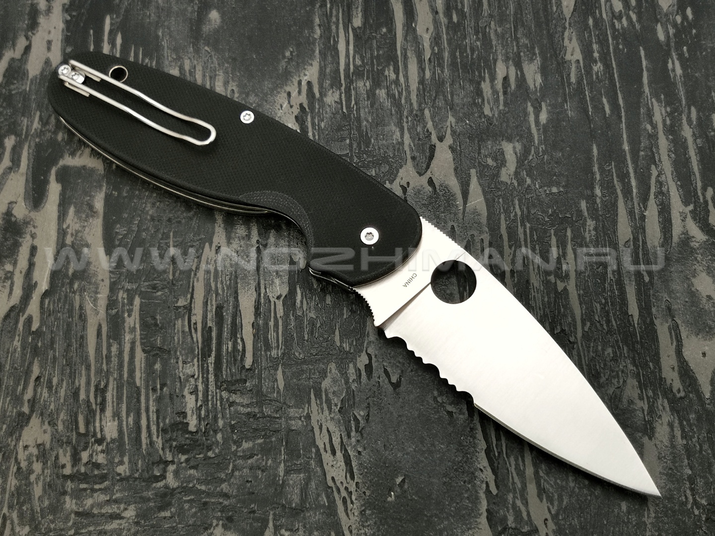 Нож Spyderco Emphasis PS C245GPS, сталь 8Cr13MoV satin, рукоять G10 black