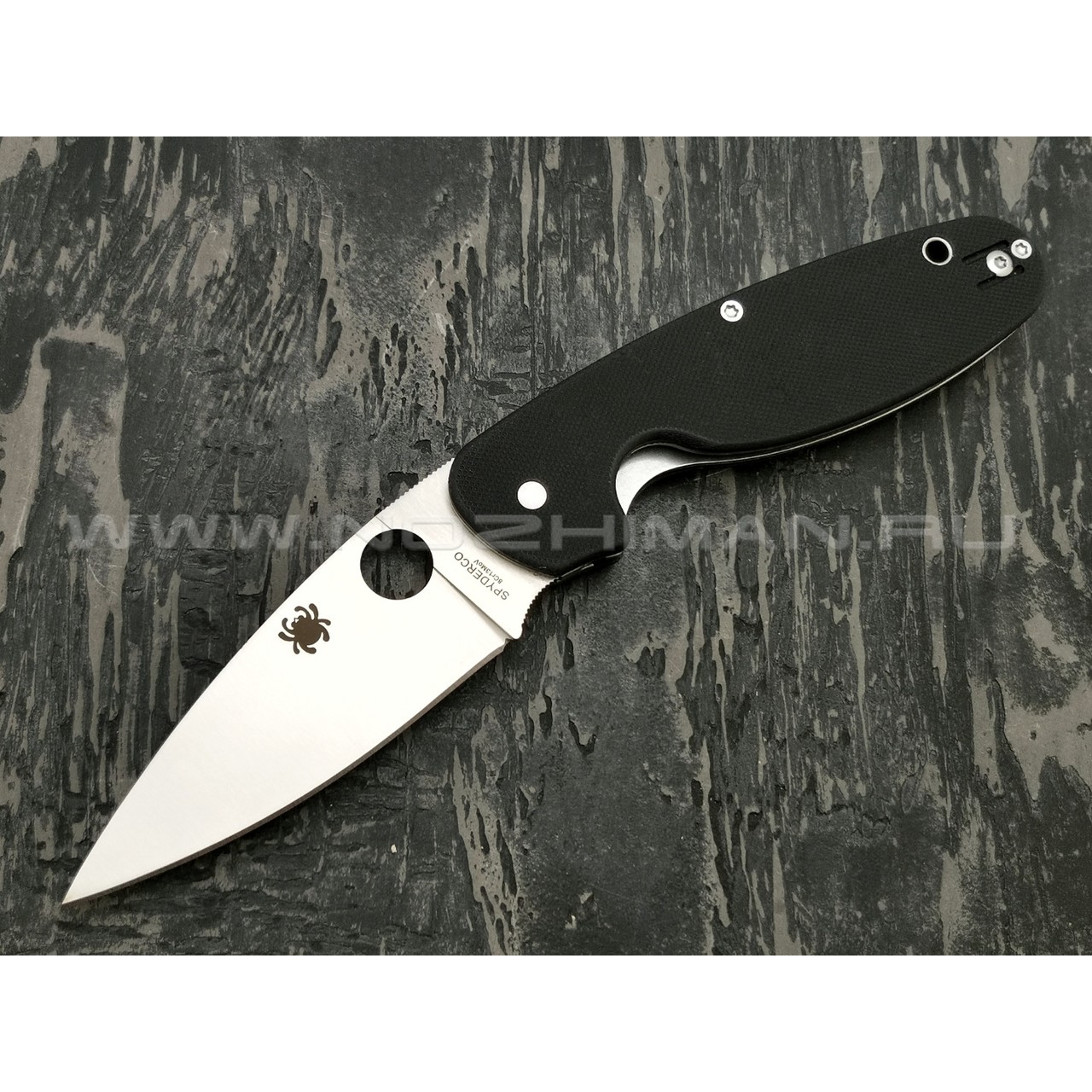 Нож Spyderco Emphasis Plain C245GP, сталь 8Cr13MoV satin, рукоять G10 black