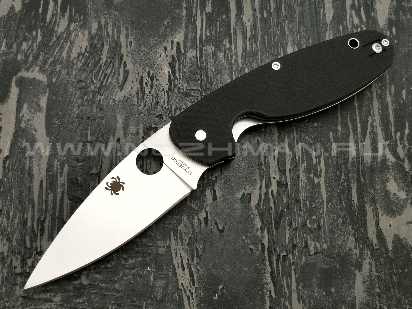 Нож Spyderco Emphasis Plain C245GP, сталь 8Cr13MoV satin, рукоять G10 black