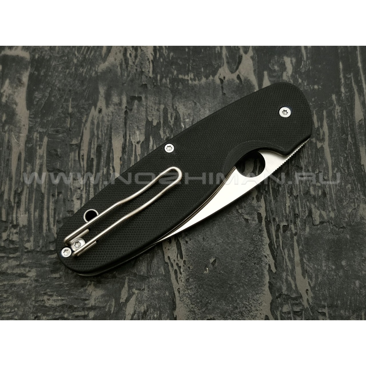 Нож Spyderco Emphasis Plain C245GP, сталь 8Cr13MoV satin, рукоять G10 black