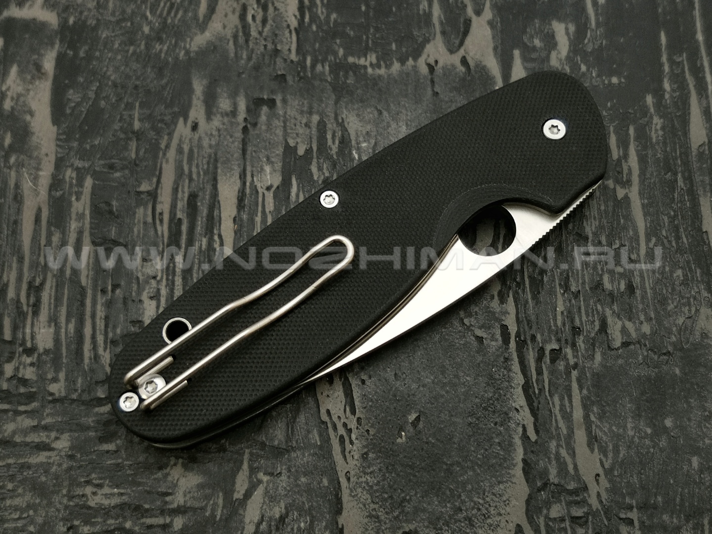 Нож Spyderco Emphasis Plain C245GP, сталь 8Cr13MoV satin, рукоять G10 black