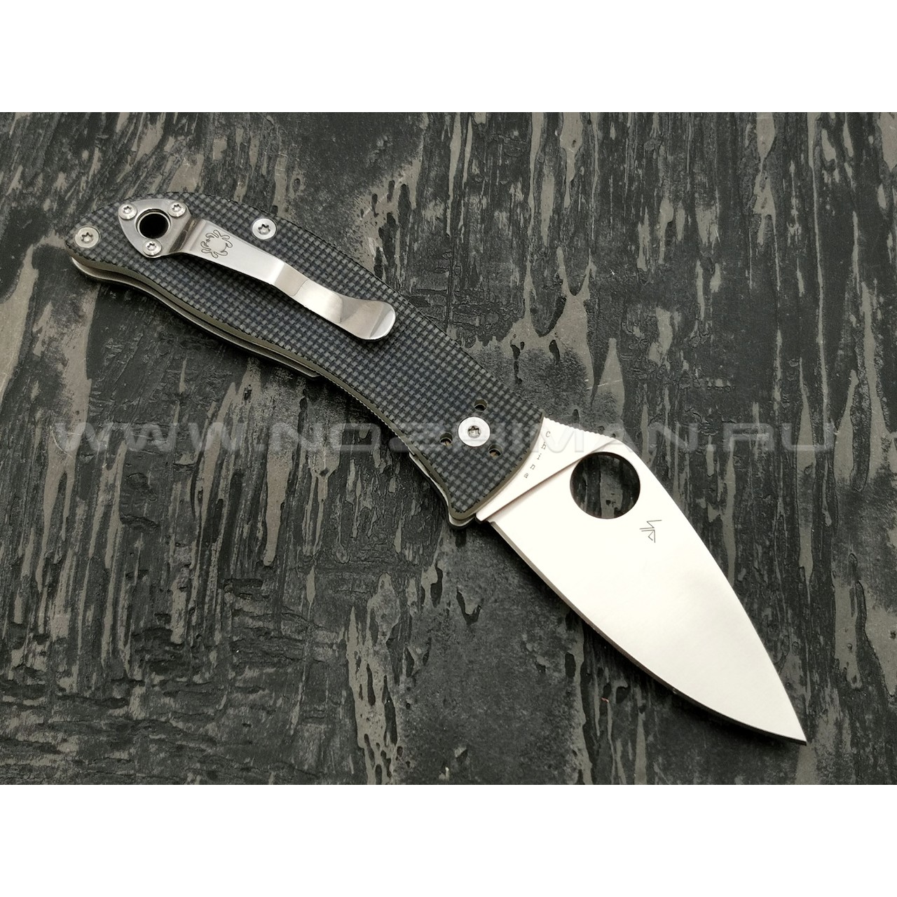 Нож Spyderco Alcyone C222GPGY, сталь CTS-BD1 satin, рукоять G10 grey