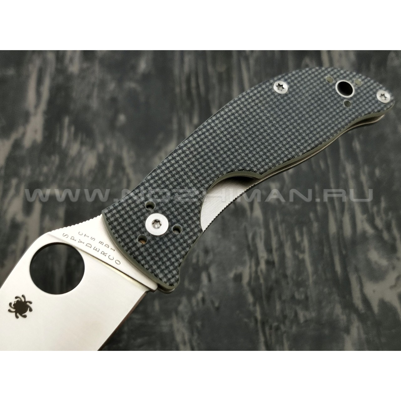 Нож Spyderco Alcyone C222GPGY, сталь CTS-BD1 satin, рукоять G10 grey