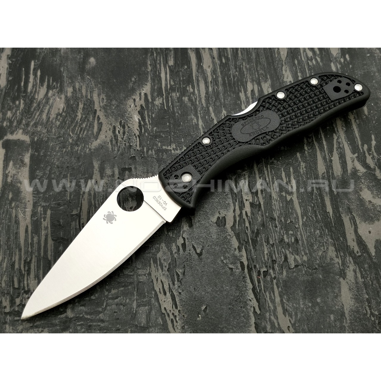 Нож Spyderco Endela Plain C243PBK, сталь VG-10 satin, рукоять FRN black