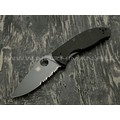 Нож Spyderco Tenacious PS C122GBBKPS, сталь 8Cr13MoV black, рукоять G10 black