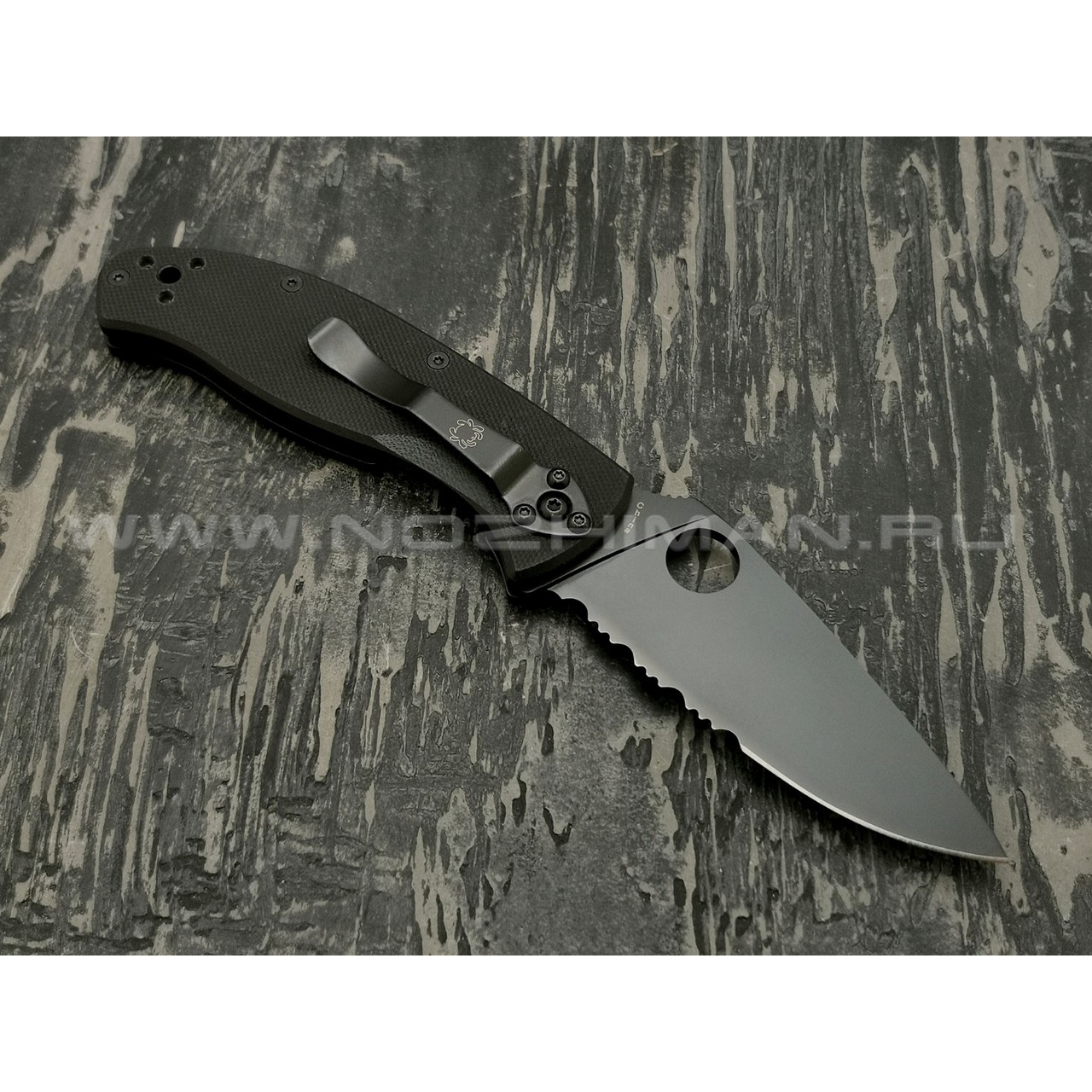 Нож Spyderco Tenacious PS C122GBBKPS, сталь 8Cr13MoV black, рукоять G10 black
