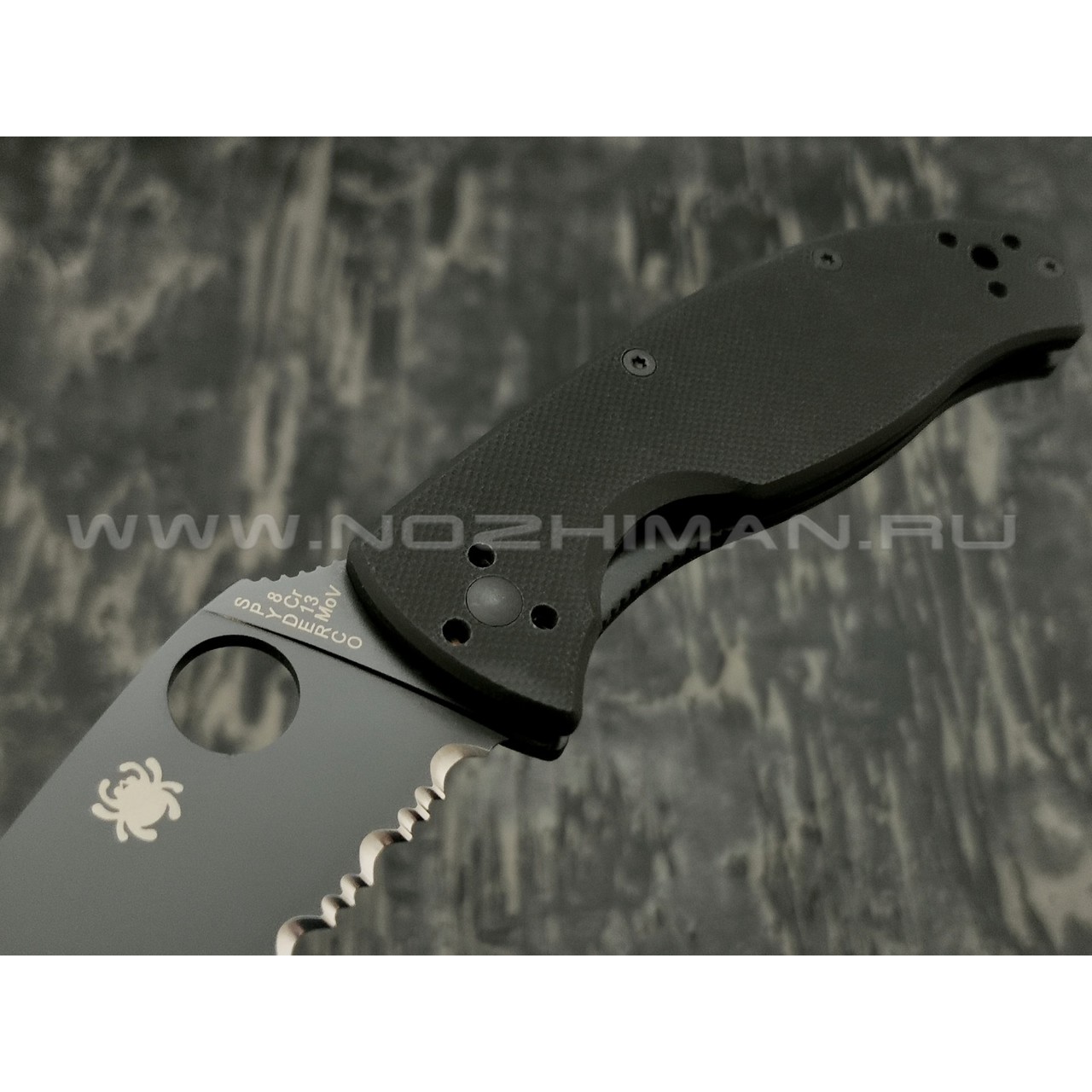 Нож Spyderco Tenacious PS C122GBBKPS, сталь 8Cr13MoV black, рукоять G10 black