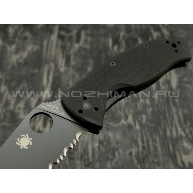 Нож Spyderco Tenacious PS C122GBBKPS, сталь 8Cr13MoV black, рукоять G10 black