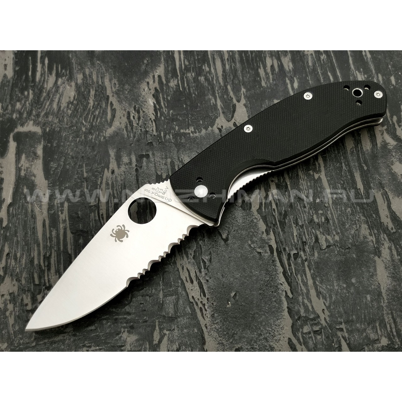 Нож Spyderco Tenacious PS C122GPS, сталь 8Cr13MoV satin, рукоять G10 black