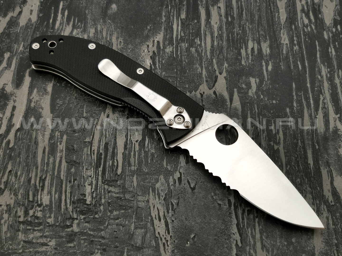 Нож Spyderco Tenacious PS C122GPS, сталь 8Cr13MoV satin, рукоять G10 black