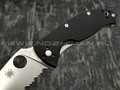 Нож Spyderco Tenacious PS C122GPS, сталь 8Cr13MoV satin, рукоять G10 black