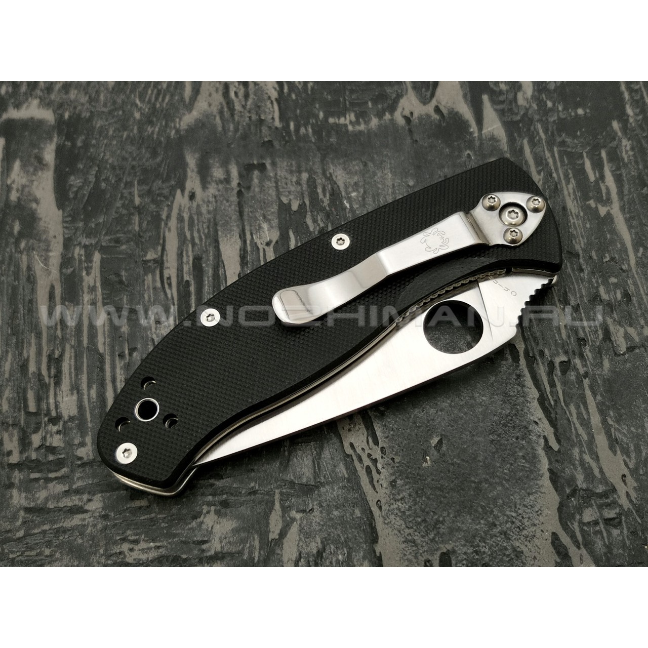Нож Spyderco Tenacious PS C122GPS, сталь 8Cr13MoV satin, рукоять G10 black