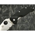 Нож Spyderco Tenacious Serrated C122GS, сталь 8Cr13MoV satin, рукоять G10 black