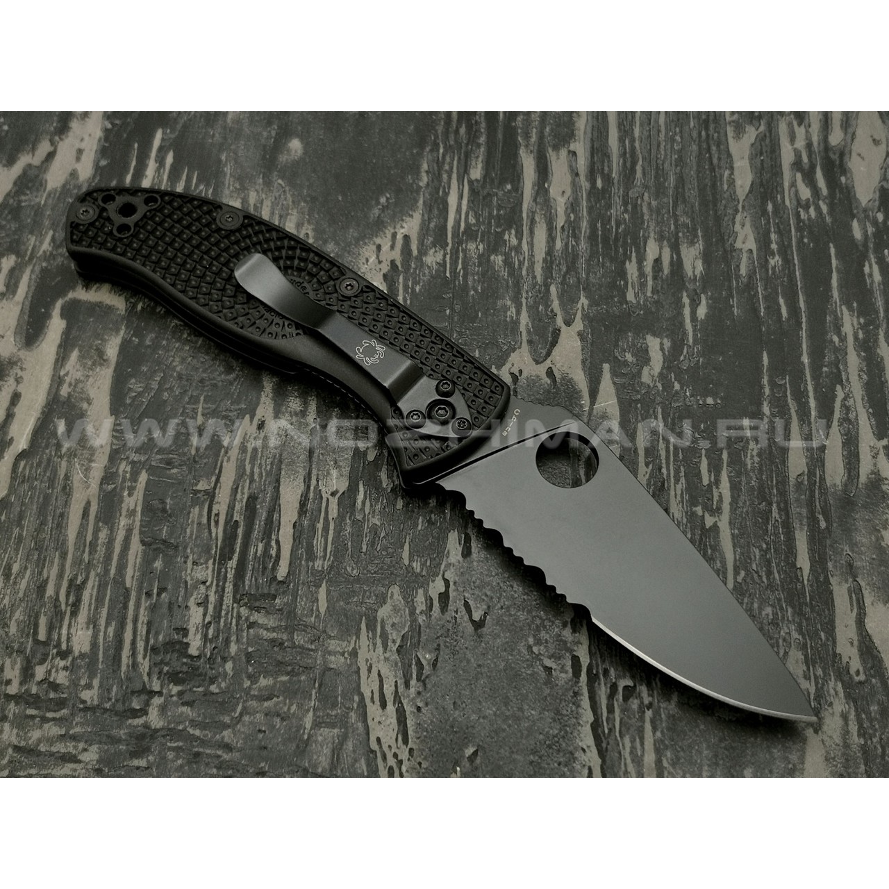 Нож Spyderco Tenacious PS C122PSBBK, сталь 8Cr13MoV black, рукоять FRN black