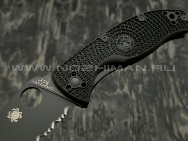 Нож Spyderco Tenacious PS C122PSBBK, сталь 8Cr13MoV black, рукоять FRN black