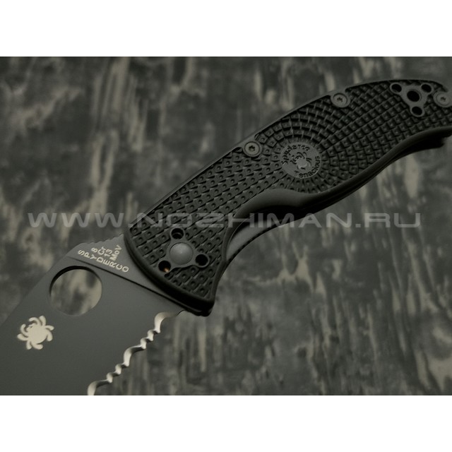 Нож Spyderco Tenacious PS C122PSBBK, сталь 8Cr13MoV black, рукоять FRN black