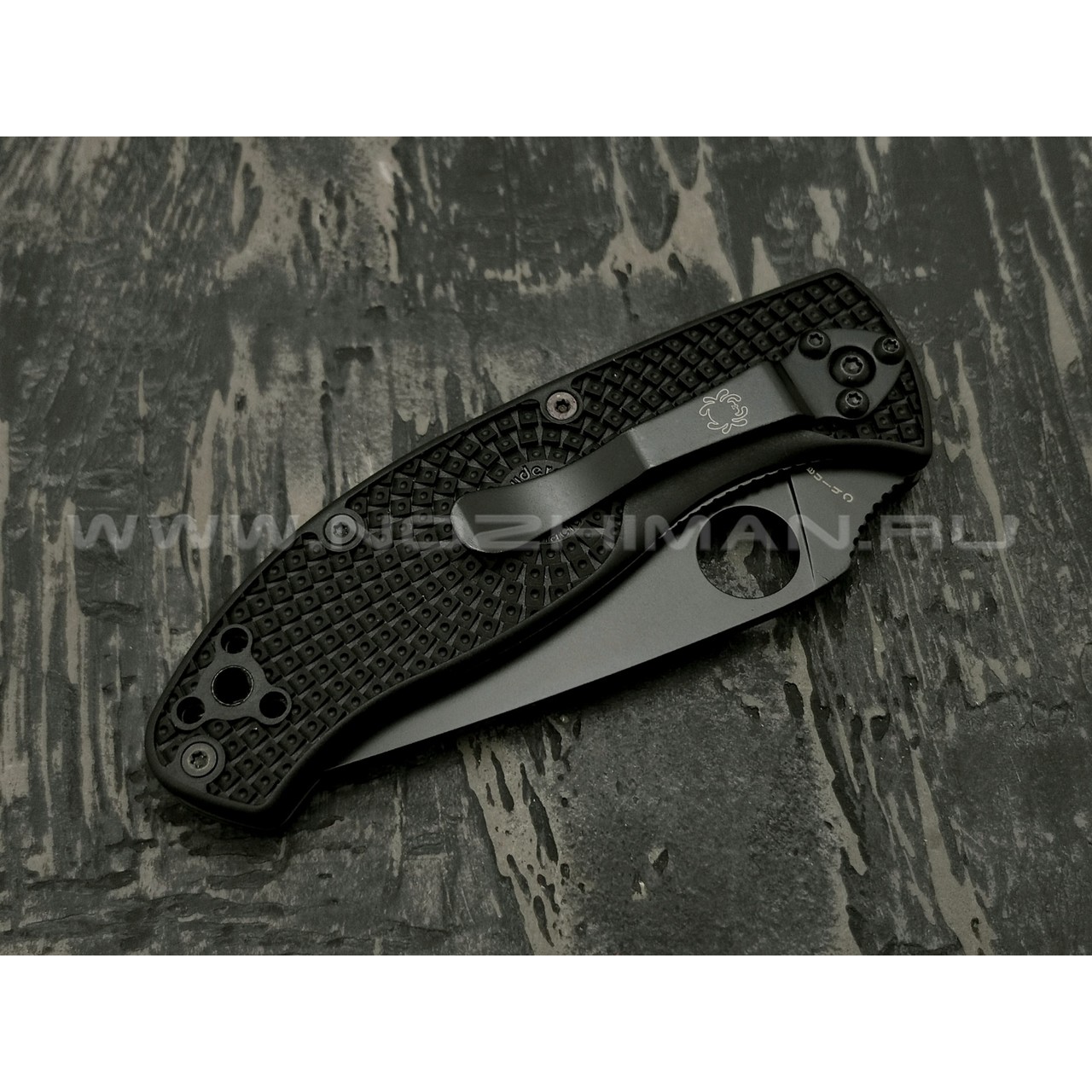 Нож Spyderco Tenacious PS C122PSBBK, сталь 8Cr13MoV black, рукоять FRN black