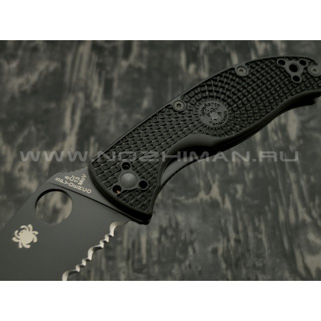 Нож Spyderco Tenacious PS C122PSBBK, сталь 8Cr13MoV black, рукоять FRN black