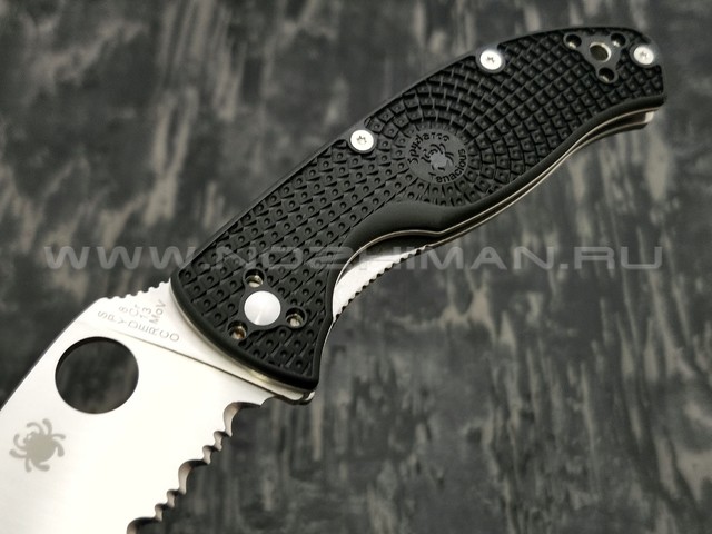 Нож Spyderco Tenacious PS C122PSBK, сталь 8Cr13MoV satin, рукоять FRN black