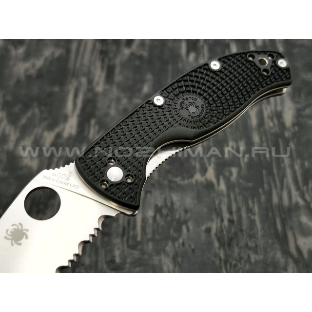 Нож Spyderco Tenacious PS C122PSBK, сталь 8Cr13MoV satin, рукоять FRN black