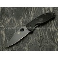 Нож Spyderco Tenacious Serrated C122SBBK, сталь 8Cr13MoV black, рукоять FRN black Нож Spyderco Tenacious Serrated C122SBBK, сталь 8Cr13MoV black, рукоять FRN black