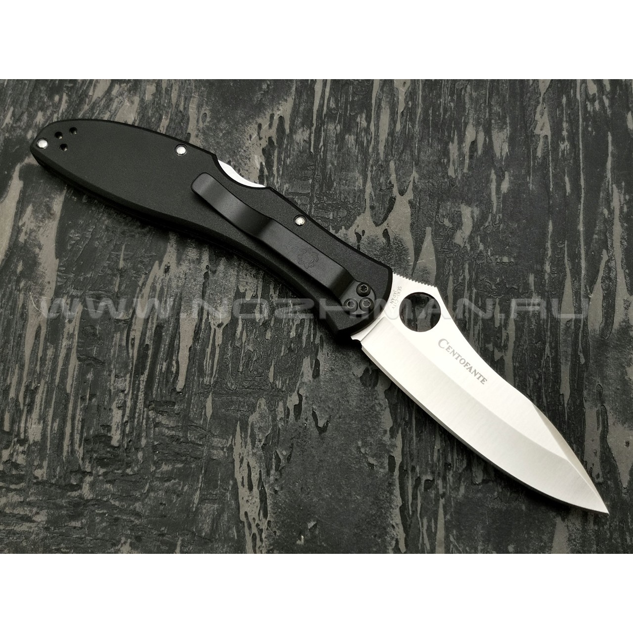Нож Spyderco Centofante 3 C66PBK3, сталь VG-10 satin, рукоять FRN black