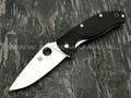 Нож Spyderco Tenacious Plain C122GP, сталь 8Cr13MoV satin, рукоять G10 black