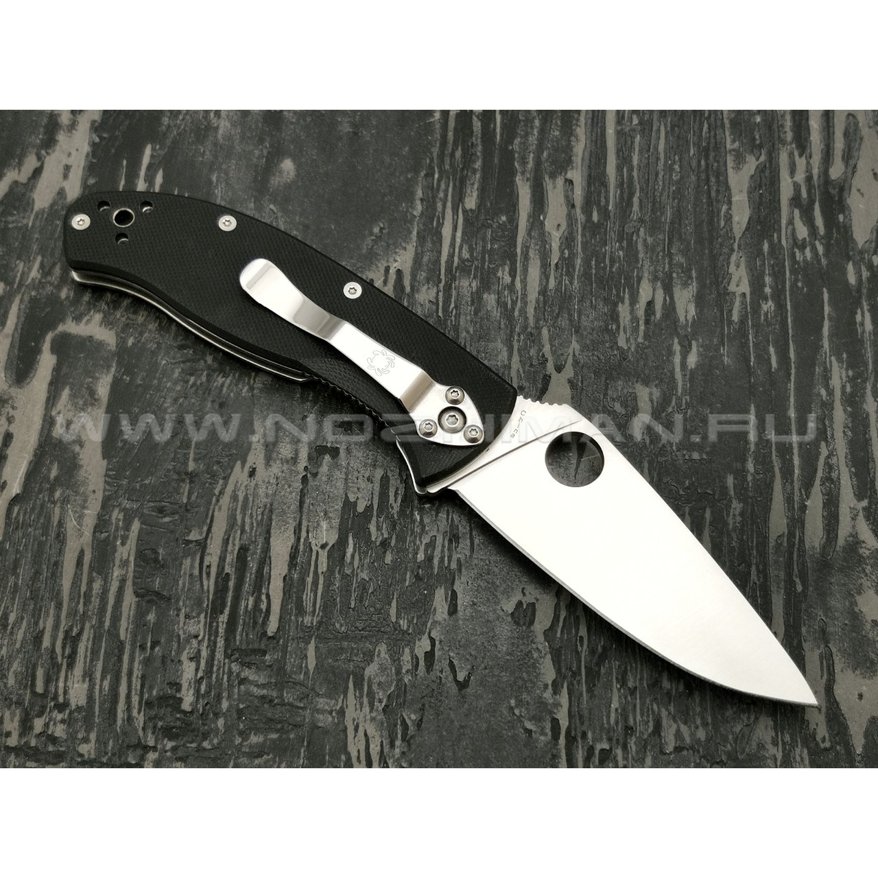 Нож Spyderco Tenacious Plain C122GP, сталь 8Cr13MoV satin, рукоять G10 black