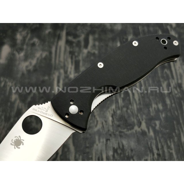 Нож Spyderco Tenacious Plain C122GP, сталь 8Cr13MoV satin, рукоять G10 black