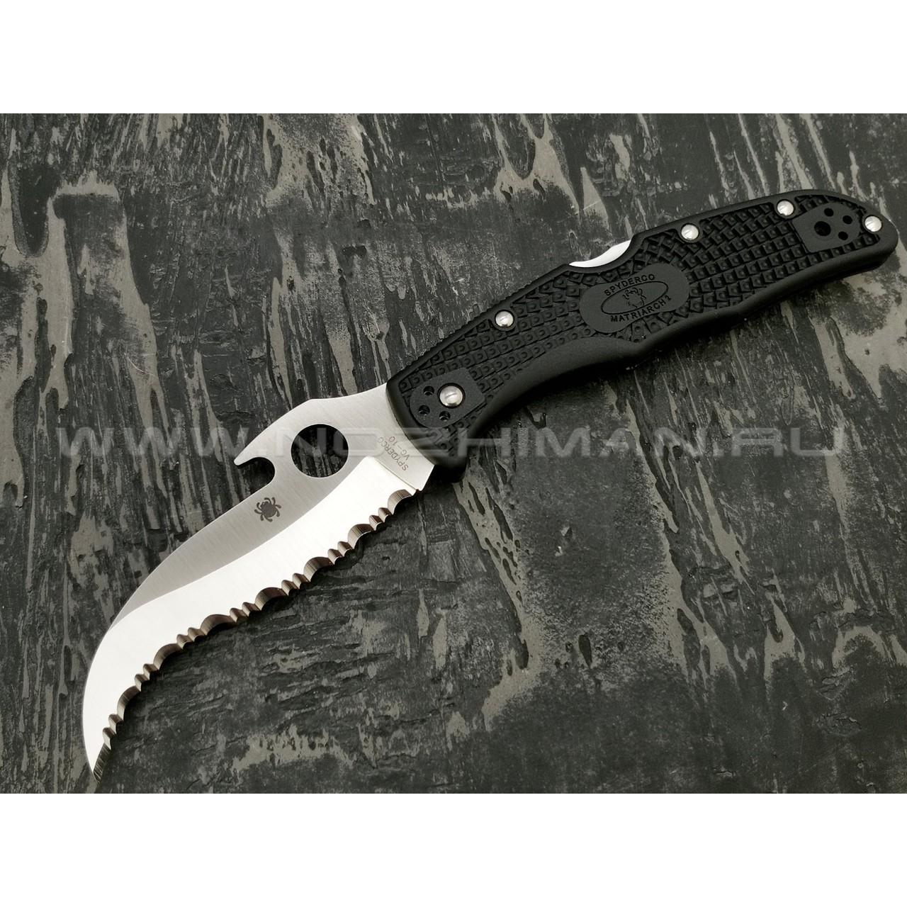Нож Spyderco Matriarch 2 Emerson C12SBK2W, сталь VG-10 satin, рукоять FRN black