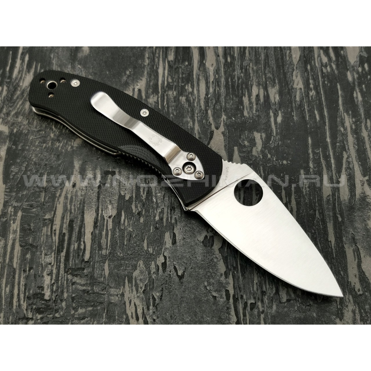 Нож Spyderco Persistence C136GP, сталь 8Cr13MoV satin, рукоять G10 black