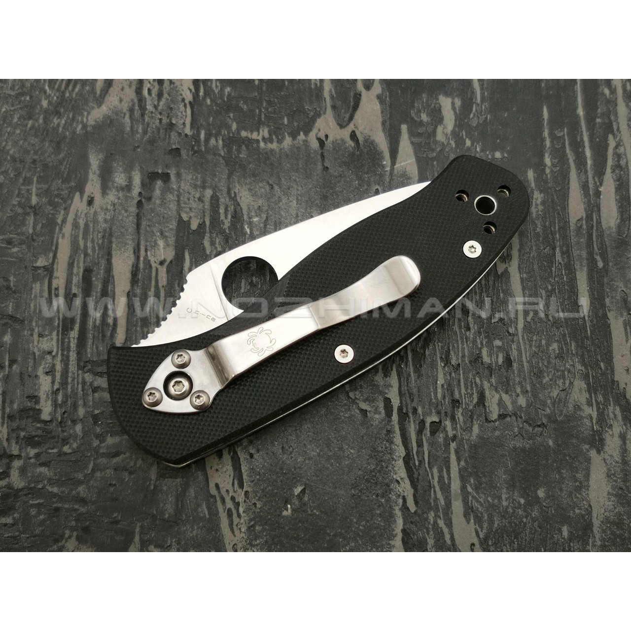 Нож Spyderco Persistence C136GP, сталь 8Cr13MoV satin, рукоять G10 black