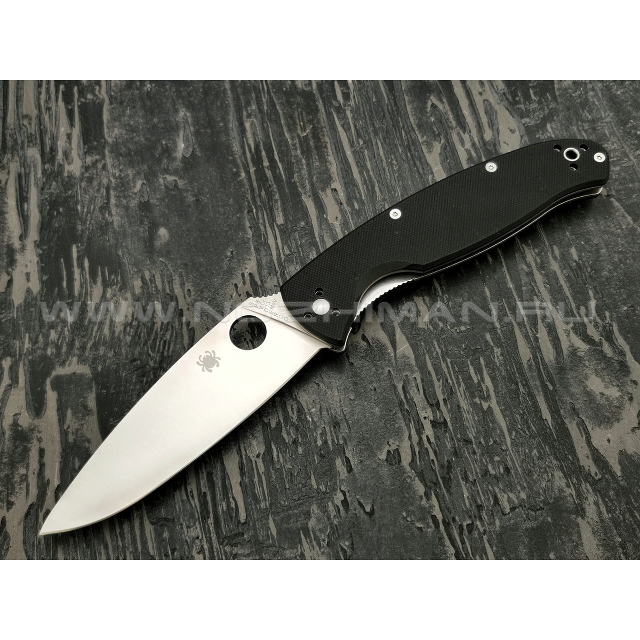 Нож Spyderco Resilience C142GP, сталь 8Cr13MoV satin, рукоять G10 black