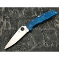 Нож Spyderco Endura 4 Flat Ground Blue C10FPBL, сталь VG-10 satin, рукоять FRN Blue