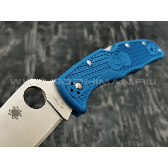 Нож Spyderco Endura 4 Flat Ground Blue C10FPBL, сталь VG-10 satin, рукоять FRN Blue