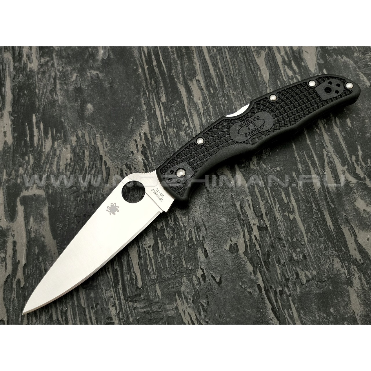 Нож Spyderco Endura 4 Flat Ground Black C10FPBK, сталь VG-10 satin, рукоять FRN Black