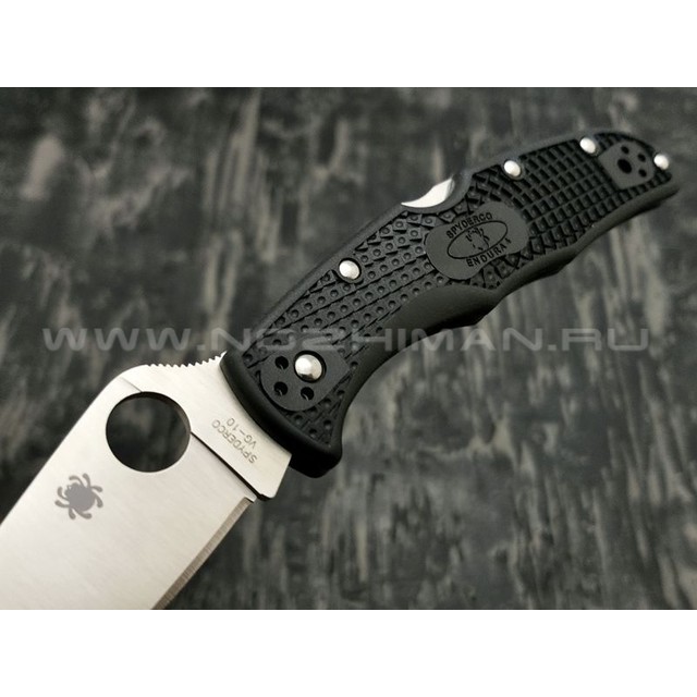 Нож Spyderco Endura 4 Flat Ground Black C10FPBK, сталь VG-10 satin, рукоять FRN Black