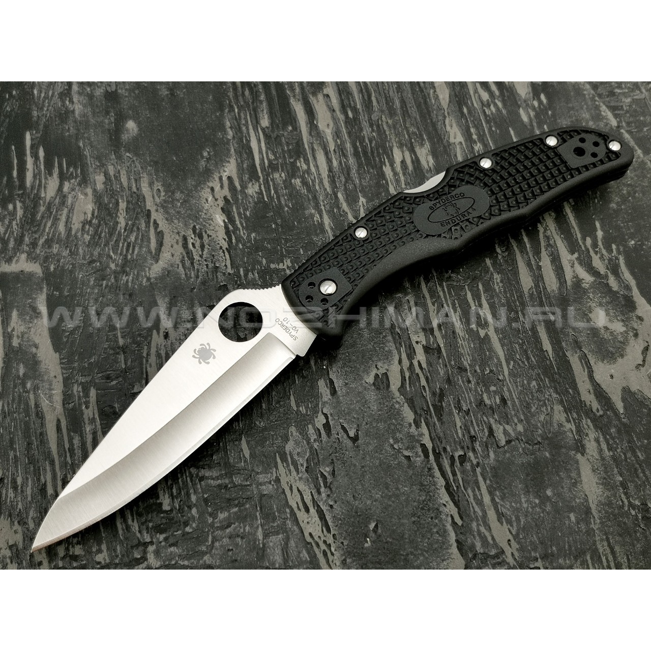 Нож Spyderco Endura 4 Plain Edge C10PBK, сталь VG-10 satin, рукоять FRN Black