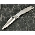 Нож Spyderco Endura 4 Stainless Serrated C10S, сталь VG-10 satin, рукоять Stainless Steel Нож Spyderco Endura 4 Stainless Serrated C10S, сталь VG-10 satin, рукоять Stainless Steel