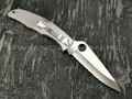 Нож Spyderco Endura 4 Stainless Serrated C10S, сталь VG-10 satin, рукоять Stainless Steel