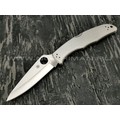 Нож Spyderco Endura 4 Stainless Plain Edge C10P, сталь VG-10 satin, рукоять Stainless Steel