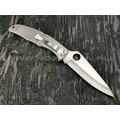 Нож Spyderco Endura 4 Stainless Plain Edge C10P, сталь VG-10 satin, рукоять Stainless Steel