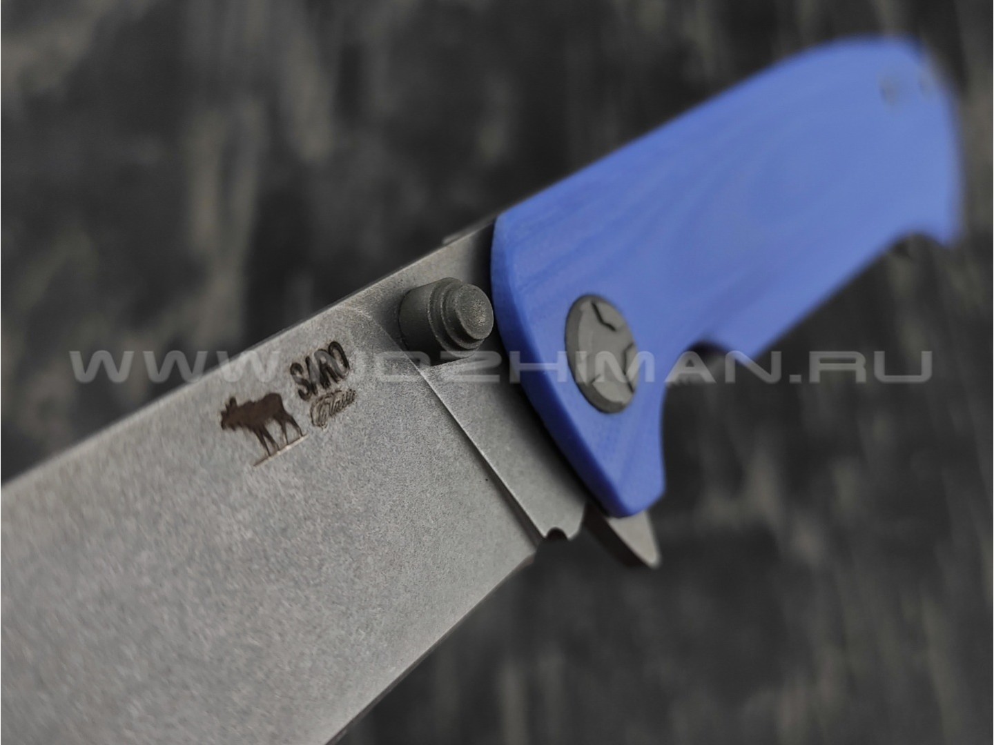 Нож SARO Чиж Next васильковый сталь K110, рукоять G10