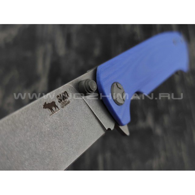 Нож SARO Чиж Next сталь K110, рукоять G10 blue