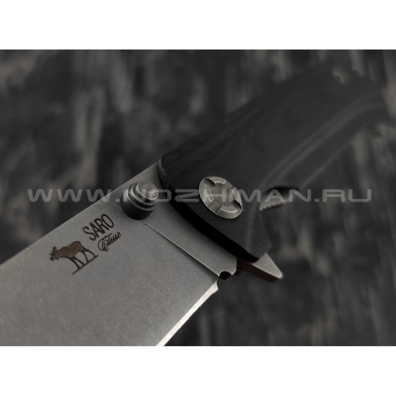 Нож SARO Чиж Next черный сталь K110, рукоять G10