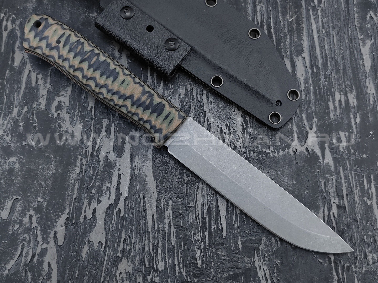 Apus Knives нож Raider Bush сталь N690, рукоять G10 camo